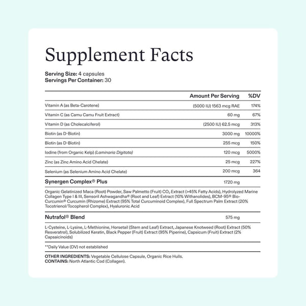 Men's Hair Growth Supplements Prevent Hair Loss Nutraceuticals Boost Vitality