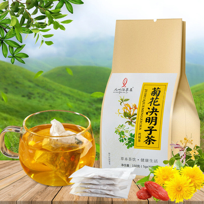 Goji Burdock Herbal Tea Bags for Wellness Honeysuckle Chrysanthemum Cassia Seed Main image