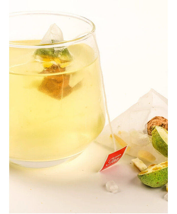 Summer Cold Brew Green Plum Lemon Tea with Freeze Dried Fruits Refreshing Blend