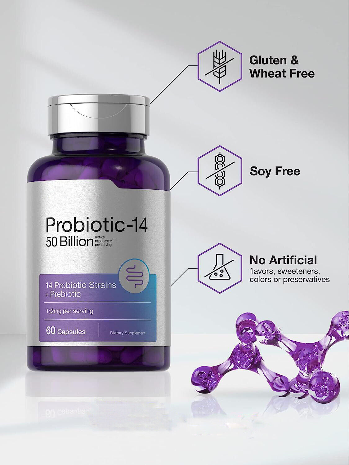 Probiotic capsule Probiotic capsule Probiotics to help digestion 60 capsules Secondary image