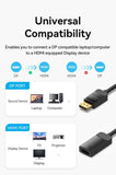 DisplayPort to HDMI Adapter 4K Male DP to HDMI Female Video Audio Converter