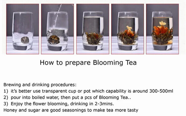 Chinese EU Standard Blooming Tea Ball Healthy Flower Tea