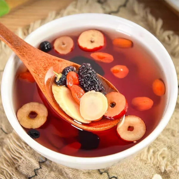 Ginseng Five Treasure Tea - Kidney Support, Red Date Herbal Blend,