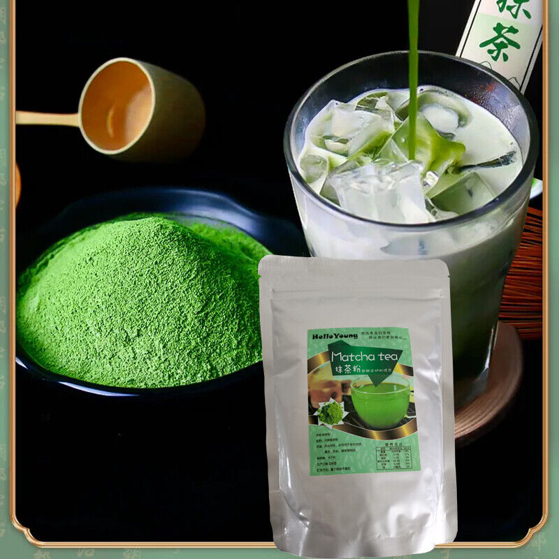 Matcha green powder MATCHA POWDER latte drink sweetened premux keto 250g/8.8oz Secondary image