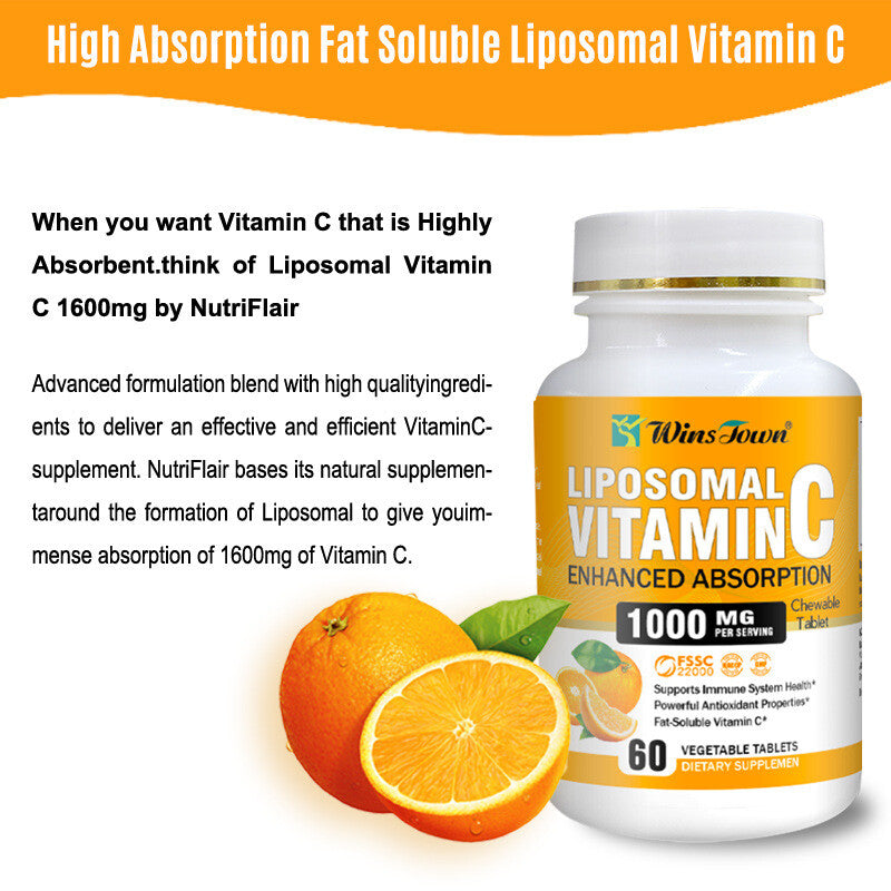 Winstown Vitamin C 1000mg Tablets Multvitamin Candy Immune 60 Tablets/bottle Secondary image