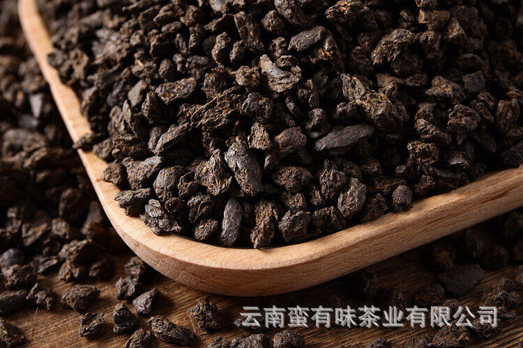 Yunnan Puerh Ripe Tea, Menghai Glutinous Fragrance Tea Fossilised Loose Tea 500g