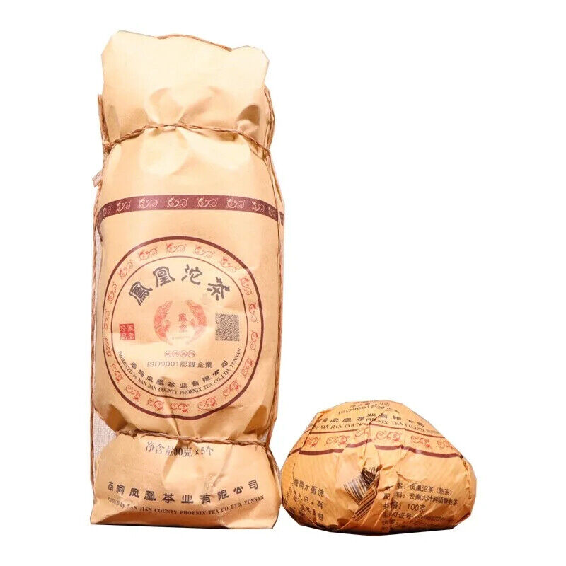 Chinese Tea 500g/5pcs Shu Ripe Puerh Tea Cake Fenghuang Tuocha Slimming Tea