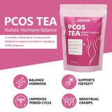 PCOS Support Tea Herbal Blend for Womens Hormonal Balance Menstrual Wellness