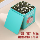 Fruit Tea with White Peach Herbal Tea Cold Brew Tin Can Peach Oolong Tea Floral