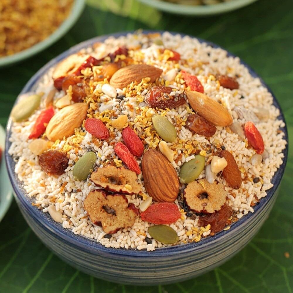 Asian Instant Lotus Root Powder Soup Mix 17.63 oz with Nuts and Dried Fruits