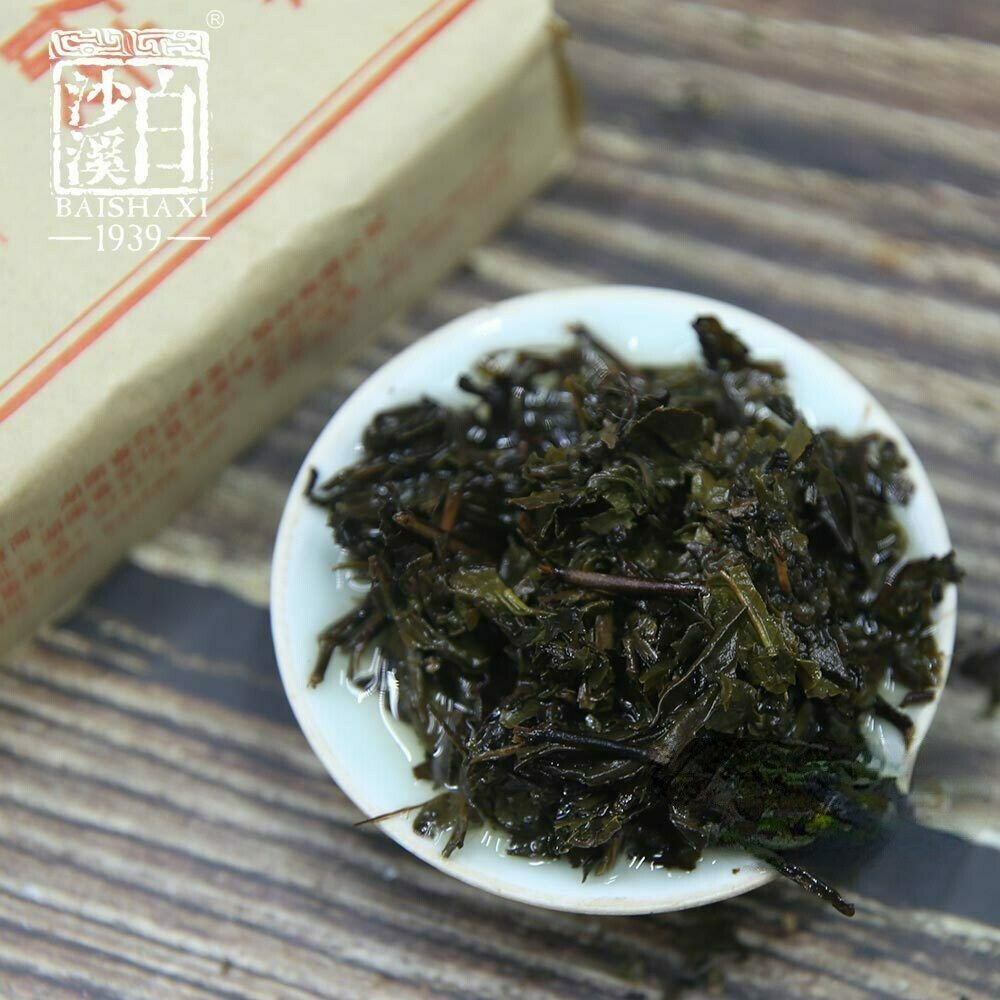 300g Anhua Baishaxi Dark Tea with Golden Flower Dark Tea Fu Brick Collection