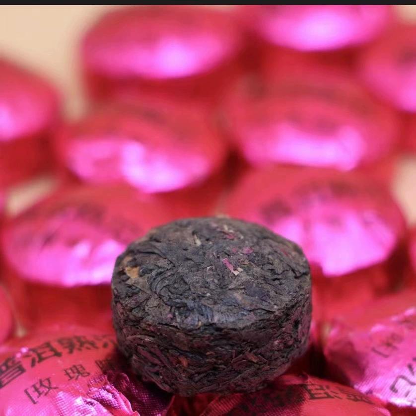 500g Healthy Natural Cooked Tea Menghai Rose-Flavored Mini Xiaotuo Pu'er Tea