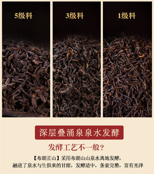 Yunnan Pu'er Ripe Tea Cake Bulang Mountain 300g Old Tree Tea Pu'er