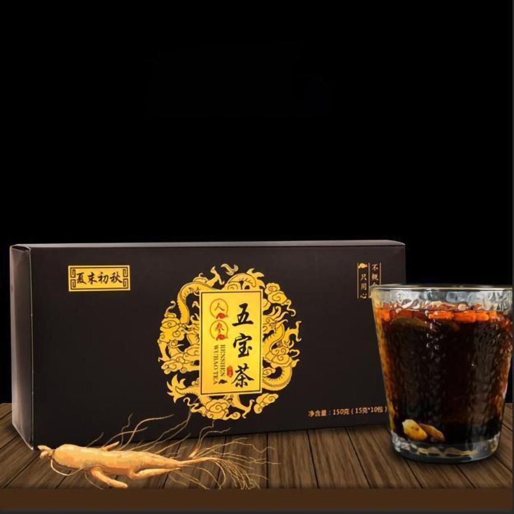 15gx10 bags Ginseng Five Treasures Huangjing Flower Nourishing Health Tea Secondary image