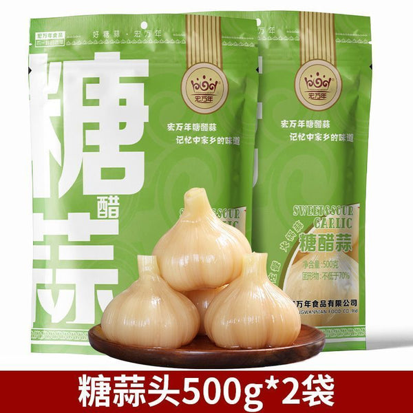Laba-Knoblauch&süß-saurer Knoblauch GrünerKnoblauch frisch eingelegter Knoblauch
