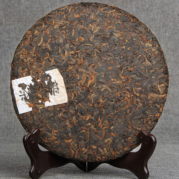 357g High Quality Black Tea Golden Bud Ripe Tea Premium Big Leaf Pu'er Tea Cake