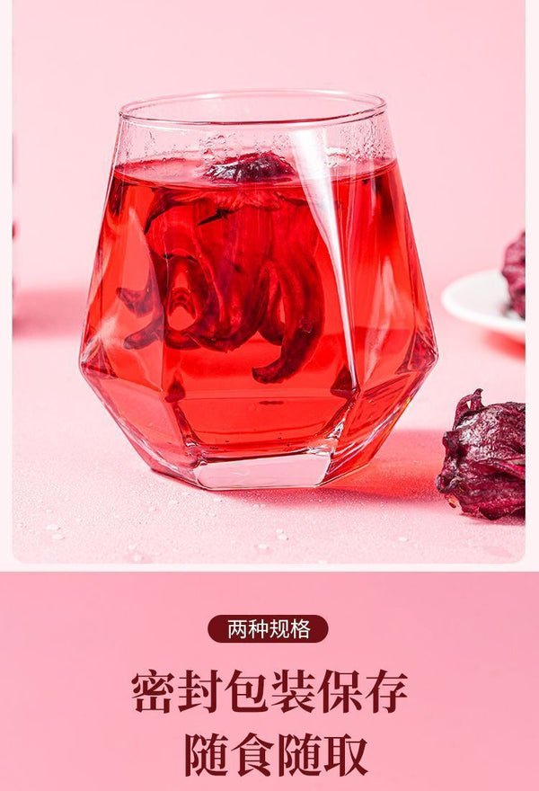 Premium Dried Roselle Hibiscus Flowers - Whole Buds for Hot/Cold Brew