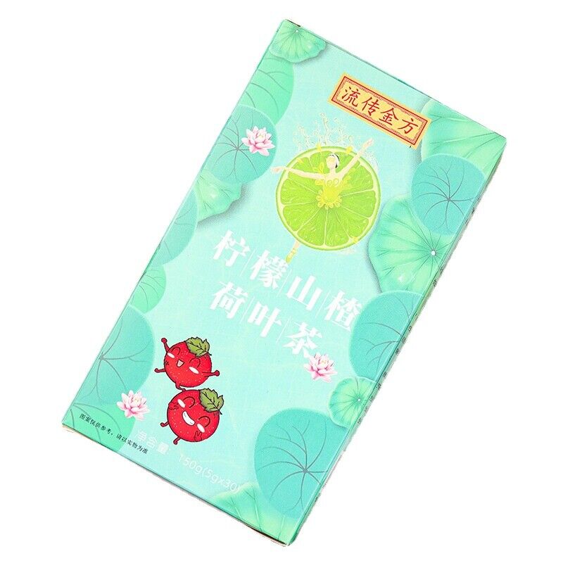 150g Lemon Hawthorn Lotus Leaf Tea Non-fat Flow Tea Bags Infusion Healthy Tea