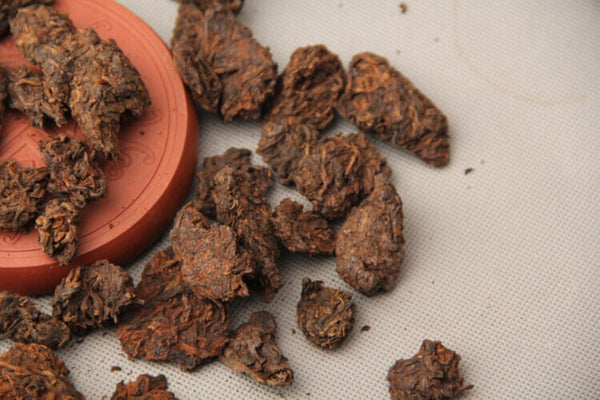 250g Supreme Aged Golden Buds Lao Cha Tou Pu'er Pu-erh Loose Tea Puer Ripe Shu