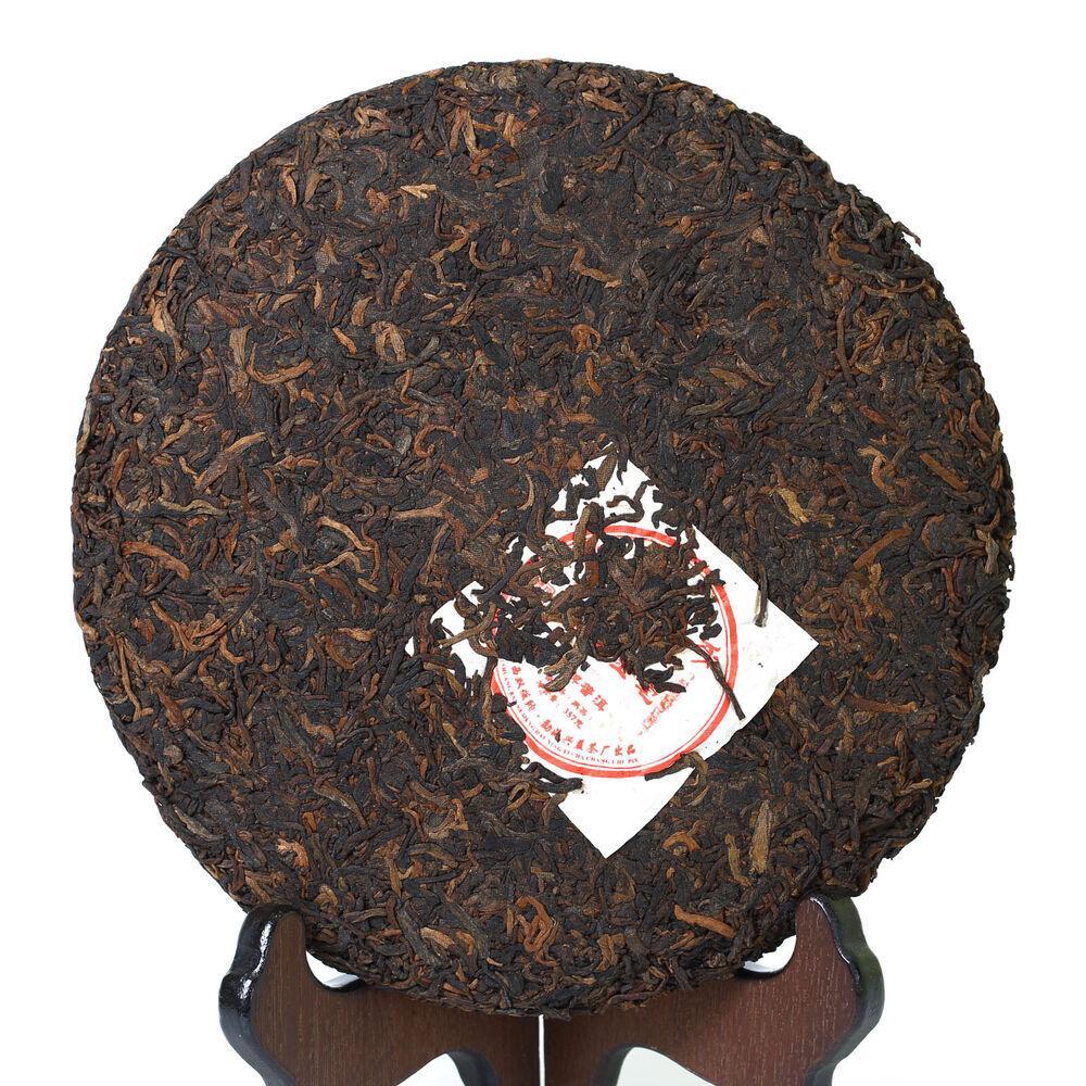 357gCertified Organic Yunnan Gold Medal Gongting Golden Buds Pu'er Ripe Tea Cake