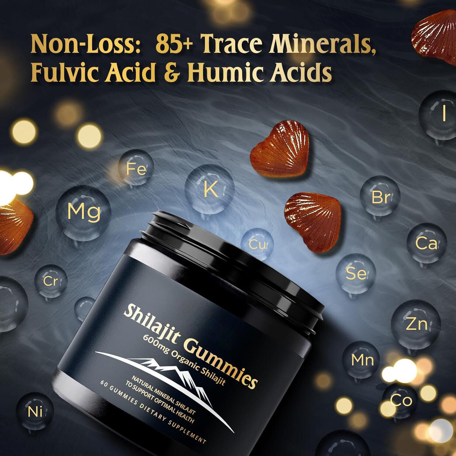 Himalaya Shilajit Gummies, Bio, extrem wirksam, Energie steigern, Stressabbau