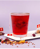 5 Red Herbal Tea Pyramid Bags Dates Beans Rice Mulberry Goji Wellness Blend