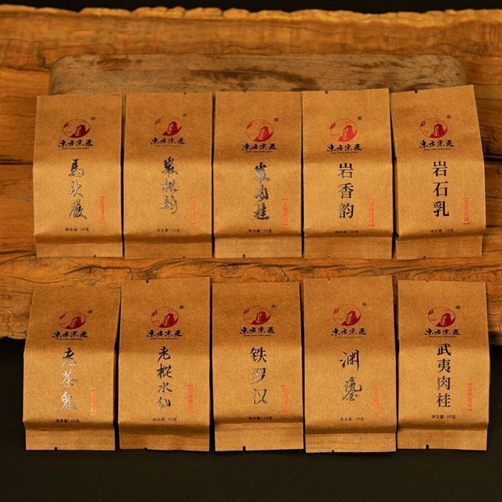 Wuyi Old Bush Shui Xian Da Hong Pao Rougui Tea Combo 10 Infusions Premium