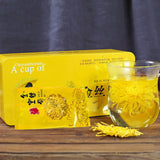 9 grams per flowerA cup of Mount Huangshan chrysanthemum tea