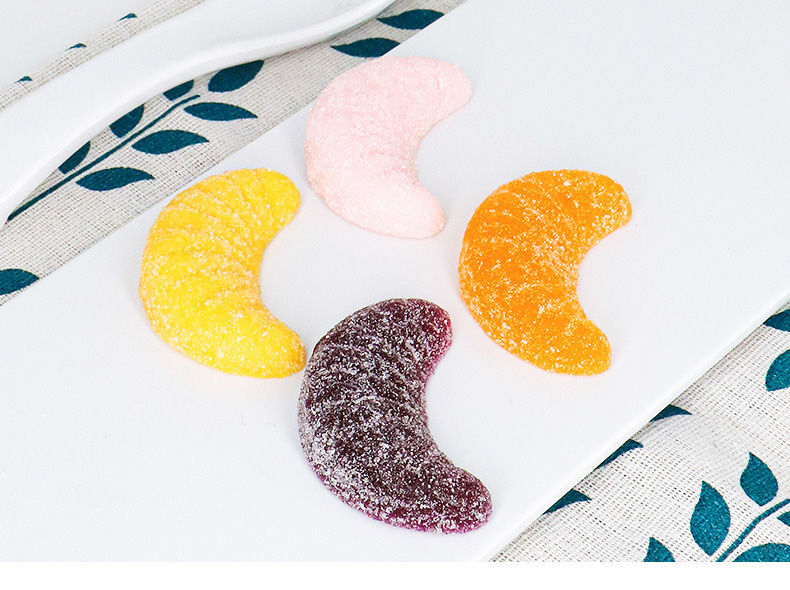 500g New Year Snack Bulk Orange Slice Gummies Fruit Flavor Mixed Soft Candy