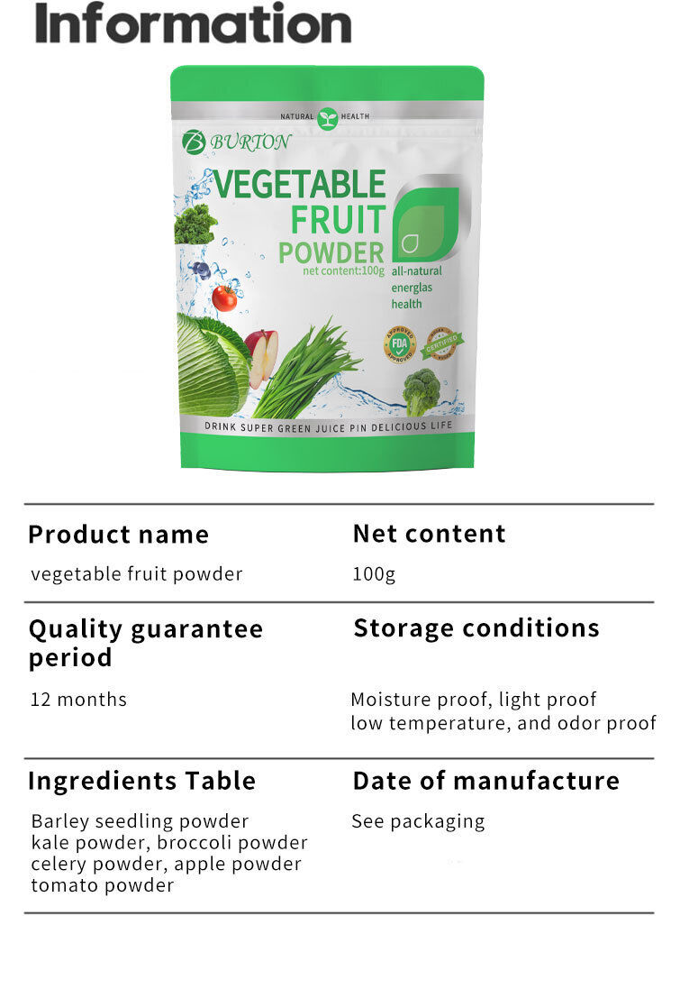 Fruit and Vegetable Powder Barley Wakame Juice Powder Kale Powder