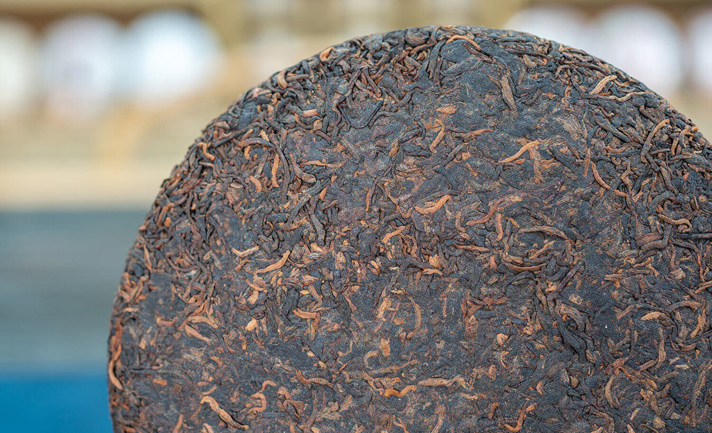 357g Banzhang Dragon Cake Shongyuantang Pu'er Ripe Tea Yunnan Seven Seeds Cake
