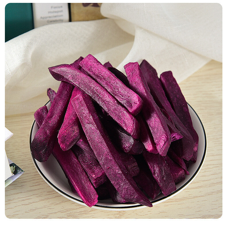 Purple Potato Strips Natural Sweet Potato Strips Homemade Purple Potato Snacks