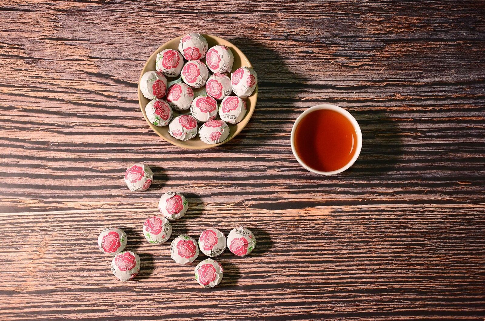 500g Yunnan Pu'er Tea Leaves Jindian Tea Factory Rose Flavor Small Tuo Tea Ripe