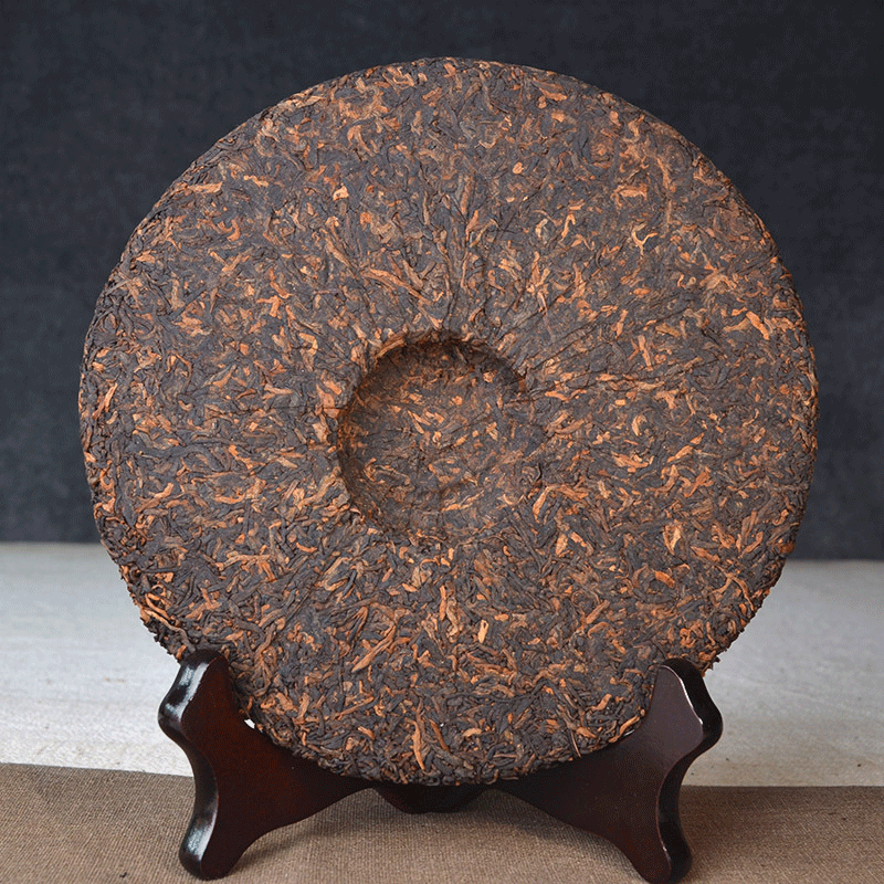 Golden Needle Tea Cake Glutinous Fragrance Palace Pu'er Ripe Tea Cake Puerh 357g