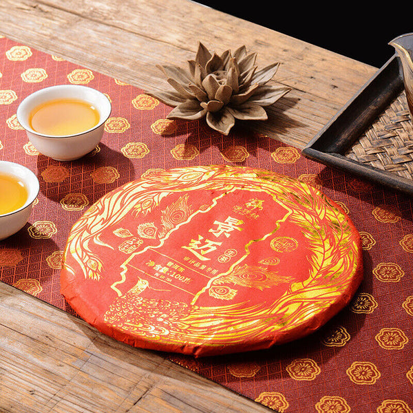 100g Jingmai Ancient Tree Pure Material Pu'er Raw Tea Yunnan Seven Seed Cake Tea