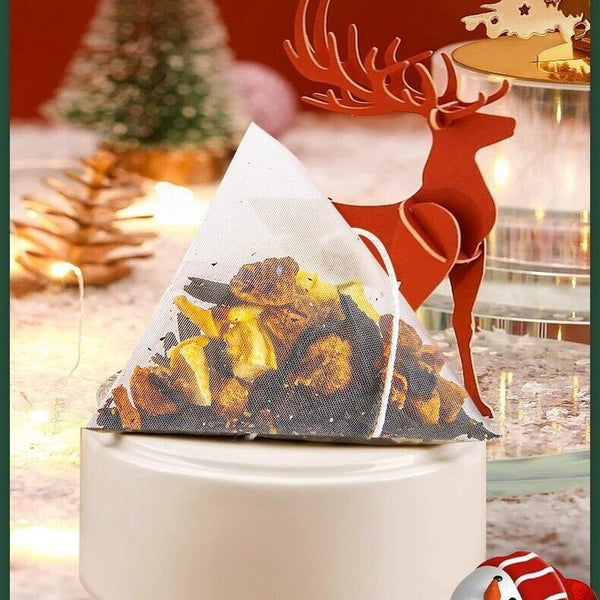 Apple Cinnamon Black Tea Bags for Winter Hot Drinks and Fruit Wine Tea for Women