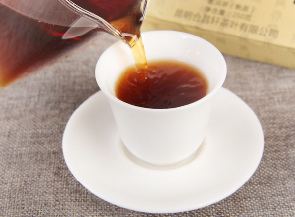 250g Yunnan Da Ye Puerh Tea Brick Oujin Da Ye Ripe Tea Aged Black Tea
