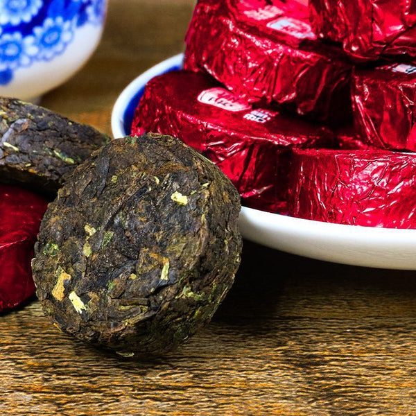 Yunnan Nuoxiang Pu'er Tea Small Tuocha Cake Ripe Tea Grain Packed Black Tea 250g