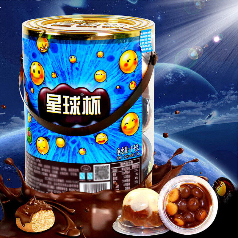 1000g Planet Cup Chocolate Cup Sandwich Cookies Children's Snacks甜甜乐星球杯桶装1000g零食 Secondary image