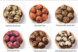 10Pcs Handmade Mix Dried Flower Fermented Cooked Puerh Tea Ball Blooming Tea