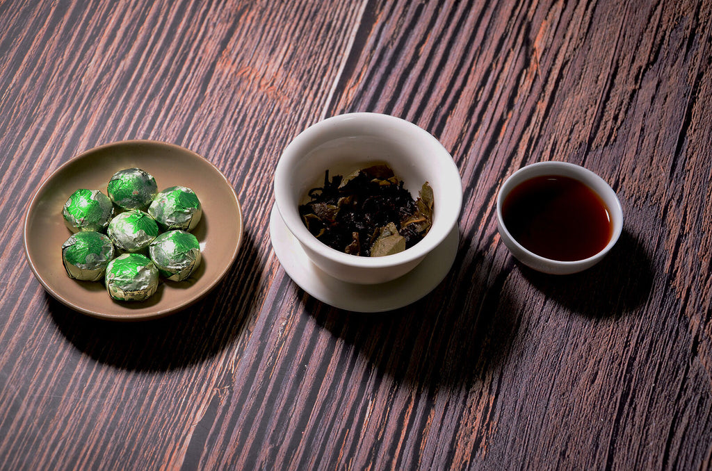 Yunnan lotus leaf mini tuo tea cake gold brick pu-erh tea ripe tea loose 500g