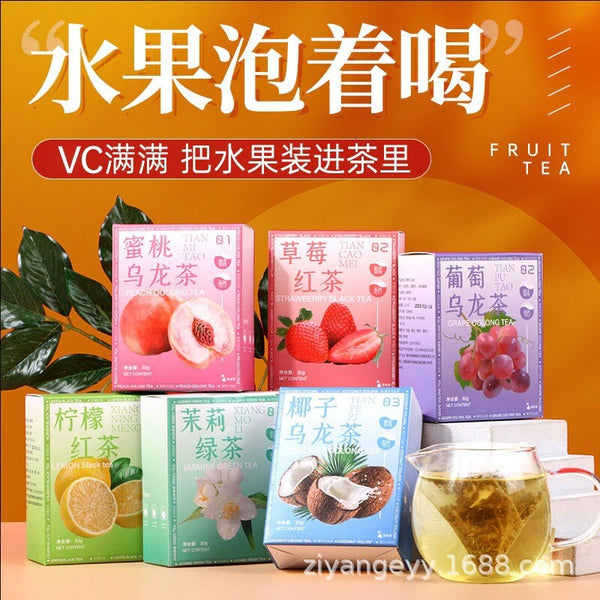 Honey Peach Oolong Tea Fruit Tea Grape Tea Bag Strawberry Lemon Black Tea