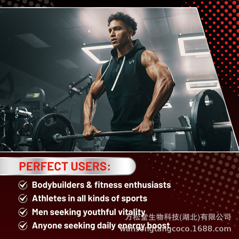 Easy to absorb man power energy gummies male Maca vegan Ginseng gummy