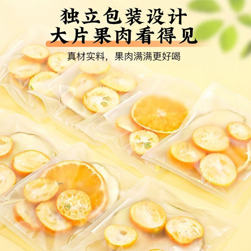 Fruit Tea Blend with Freeze-Dried Fruits Kumquat Snow Pear Hot Orange Tea