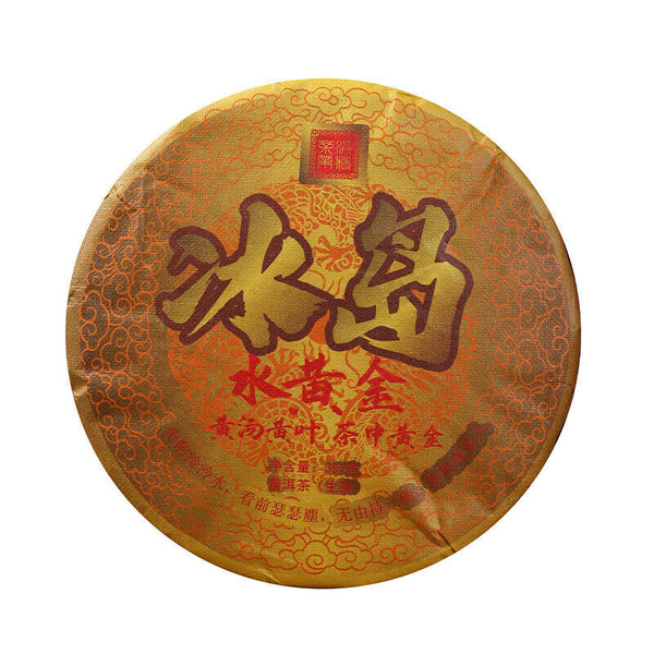 Icelandic Water Gold Tea 357g Yunnan Pu-erh Seven Seed Large Leaf Gold Cake Tea