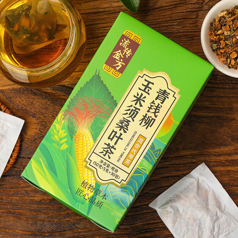150g Green willow corn beard mulberry leaf tea burdock lotus cassia seeds tea