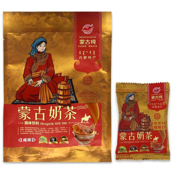 400g (20 Packs) Mongolian Pure Salty Milk Tea Instant Milk Tea  Powder