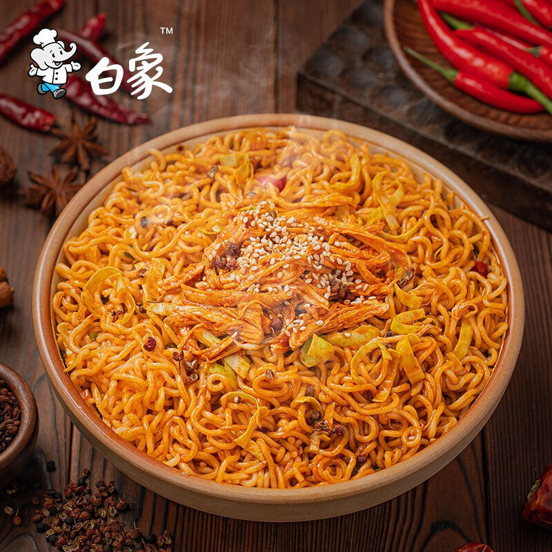 Baixiang Mixed Dried Noodles Boxed Instant Noodles白象拌乐多干拌面盒装炒肉泡面方便面龙虾重庆小面火鸡面方便速食