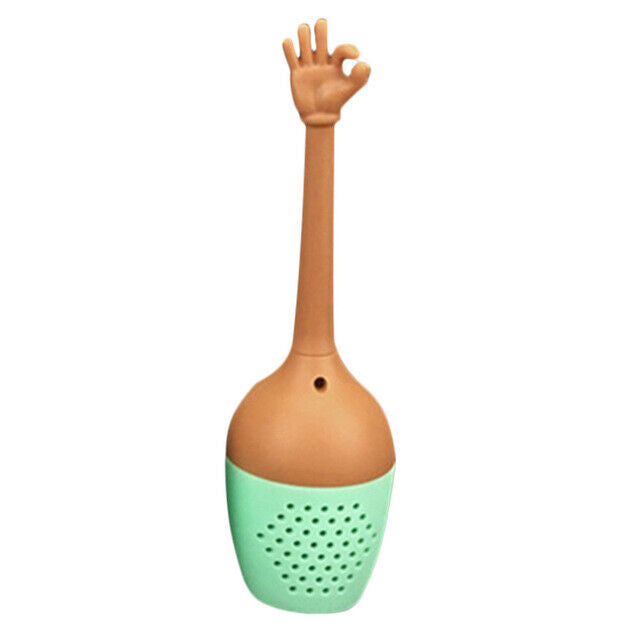 Funny Hand Gestures Silicone LooseLeaf Spice Tea Infuser Tea Strainer Diffuser