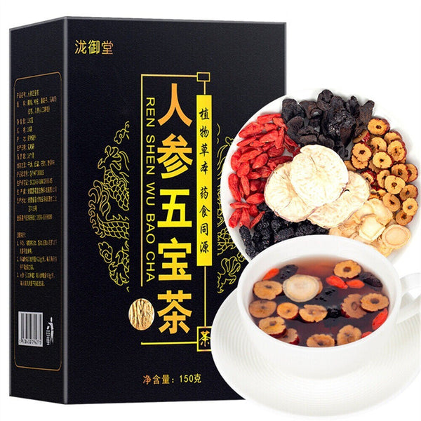 Ginseng Six Treasure Kidney Tea Chinese Herbal Blend Premium Wellness Support